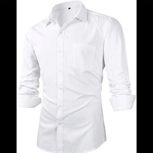 BRAND NEW STYLISH MENS SLIM FIT COLLAR BUTTON DOWN SHIRT NWT
